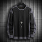 Rib Stitching Pullover Sweatshirt