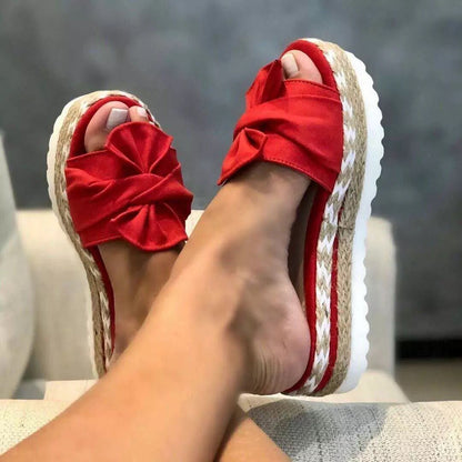 Women Bow Platform Sandals