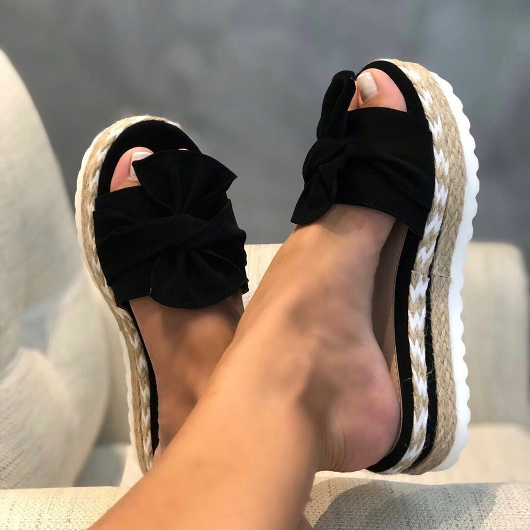 Women Bow Platform Sandals