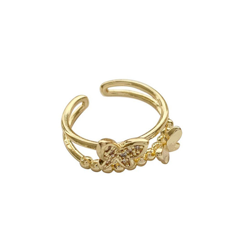 Sweet Girl Micro Inlaid Bow Ring