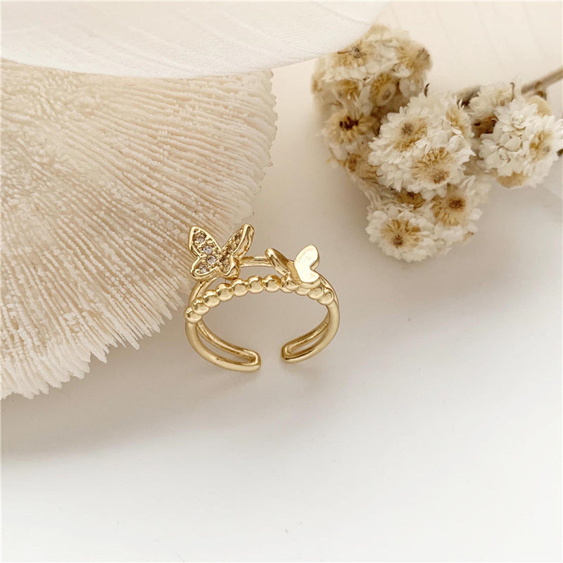 Sweet Girl Micro Inlaid Bow Ring