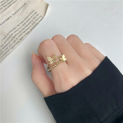Sweet Girl Micro Inlaid Bow Ring