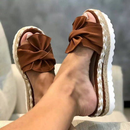 Women Bow Platform Sandals