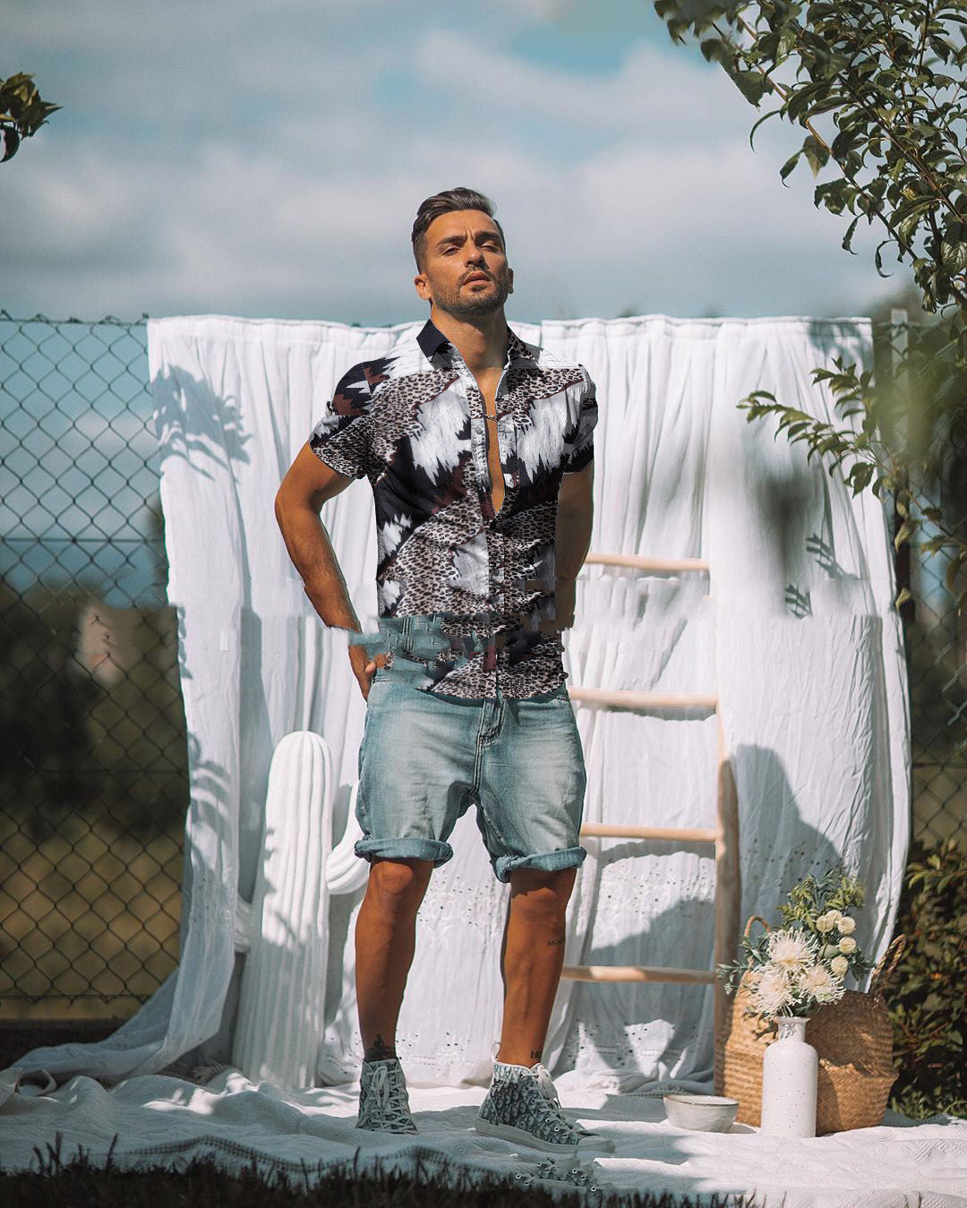 Summer Short Sleeved Floral Shirt