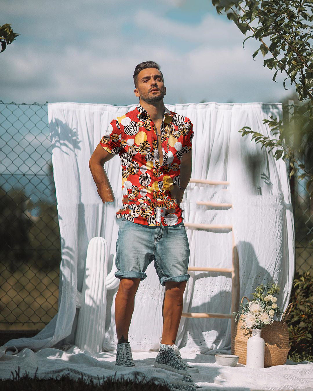 Summer Short Sleeved Floral Shirt