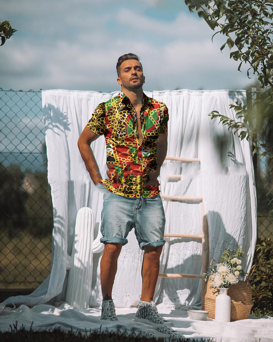 Summer Short Sleeved Floral Shirt