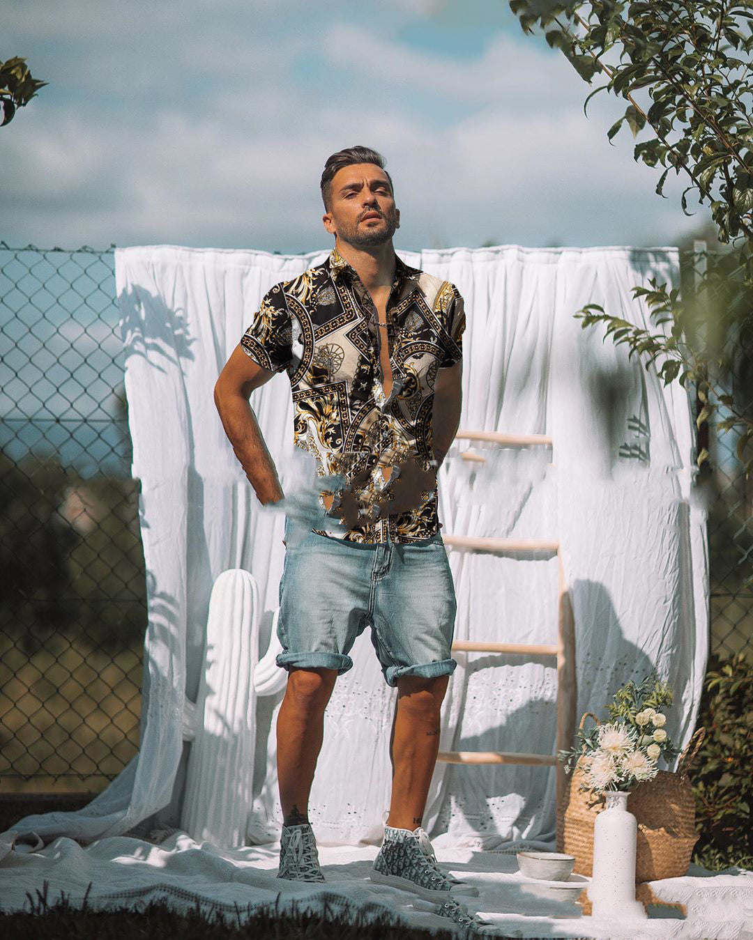 Summer Short Sleeved Floral Shirt