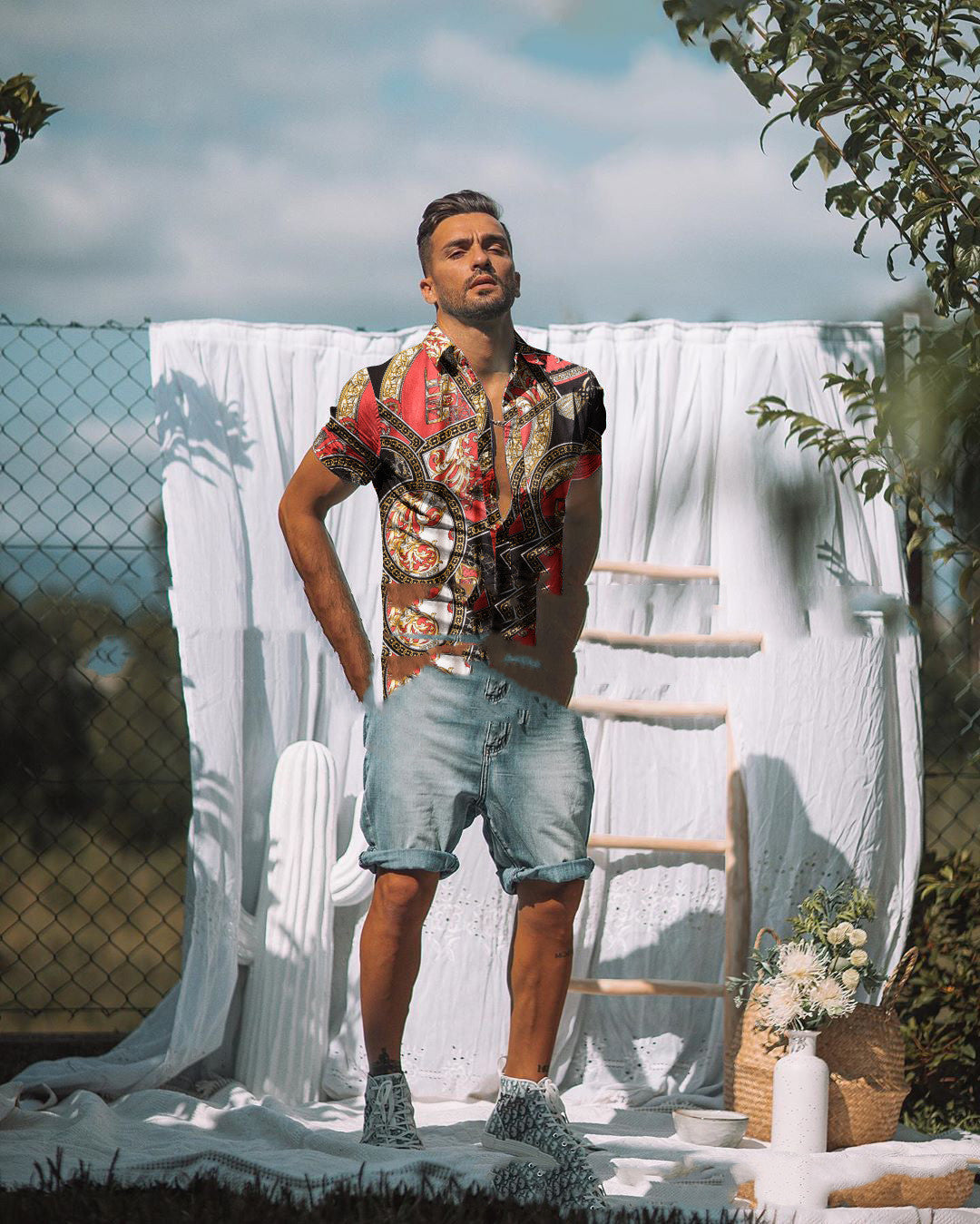 Summer Short Sleeved Floral Shirt