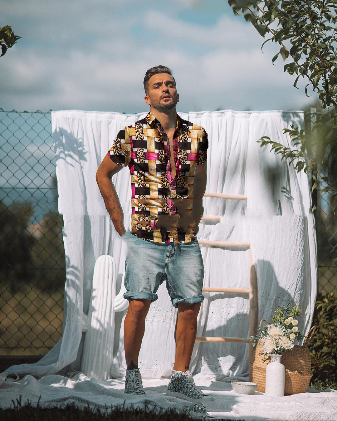 Summer Short Sleeved Floral Shirt