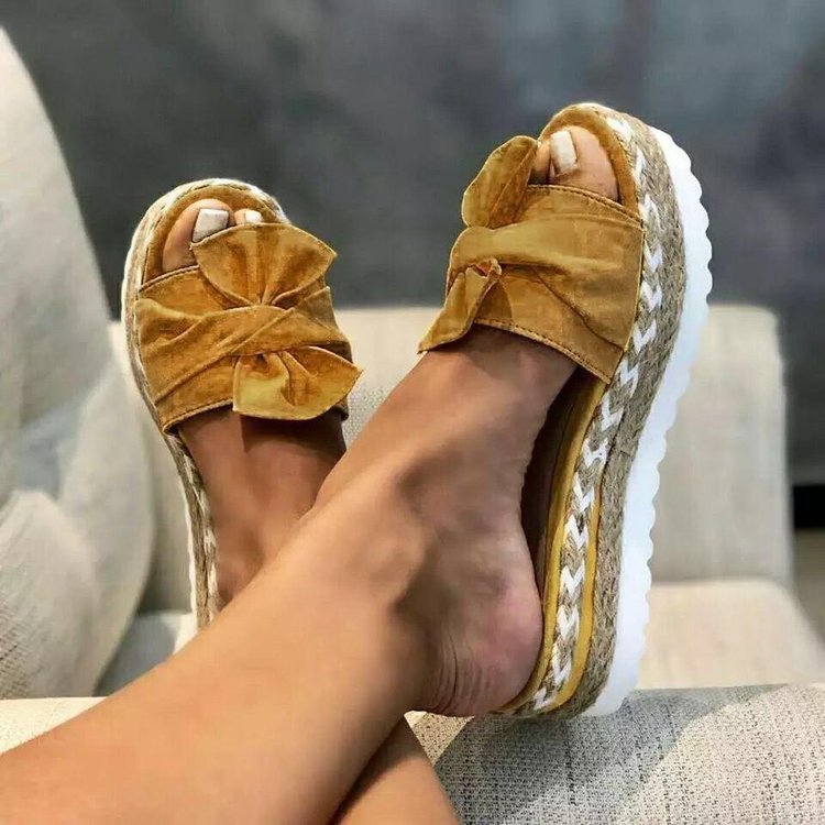 Women Bow Platform Sandals