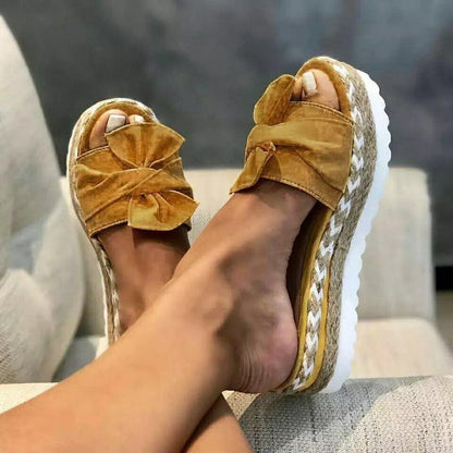 Women Bow Platform Sandals