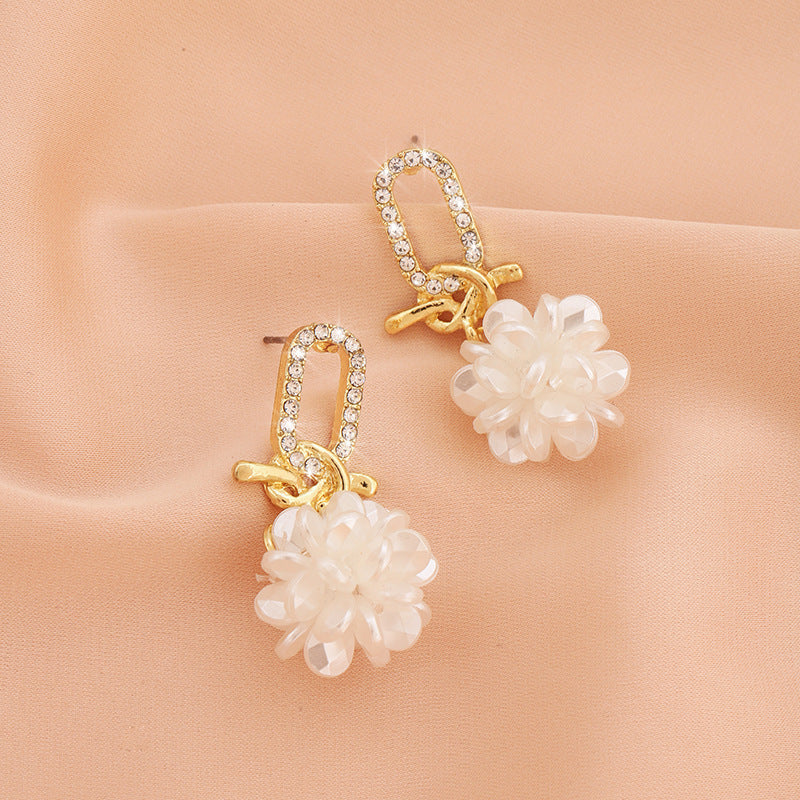 High-grade Floral Ball Earrings