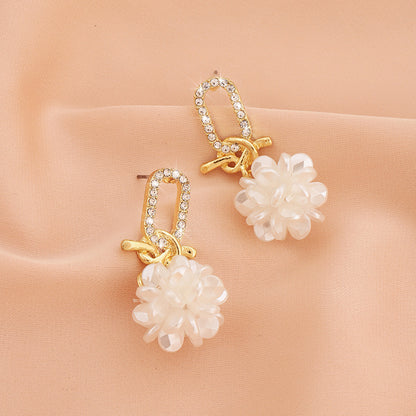 High-grade Floral Ball Earrings