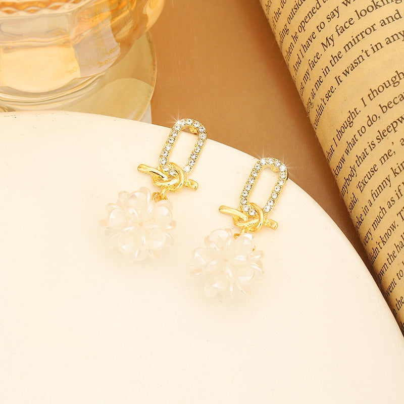 High-grade Floral Ball Earrings