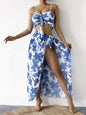 Swimsuit Split Print High Waist