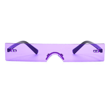 One-piece Square Rimless Sunglasses