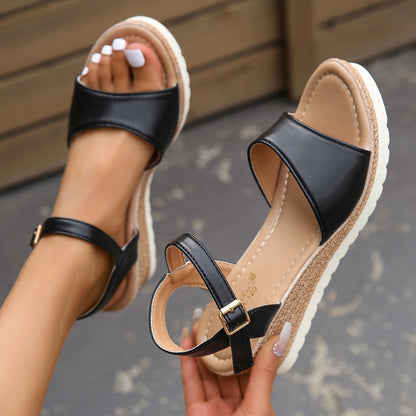 Ankle Buckle Wedges Sandal