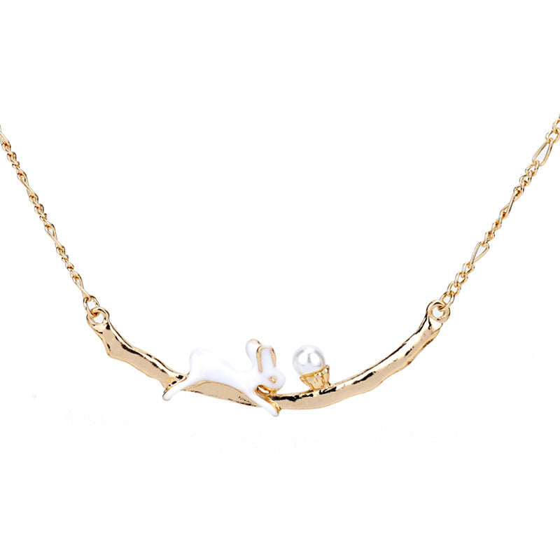 Pearl Painting Oil Rabbit Bracelet