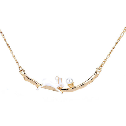 Pearl Painting Oil Rabbit Bracelet