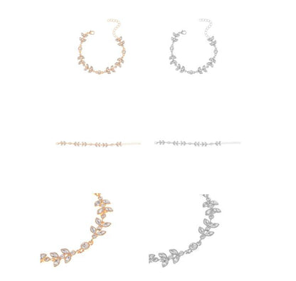 Ribbon Leaf Diamond Bracelet