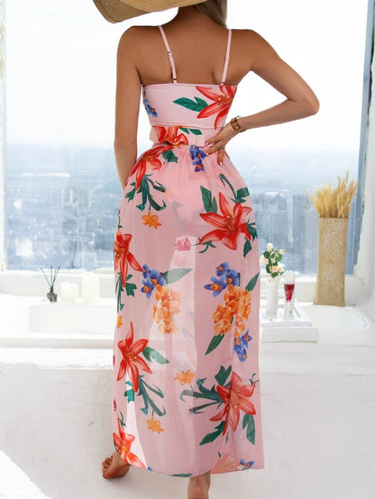 Swimsuit Split Print High Waist