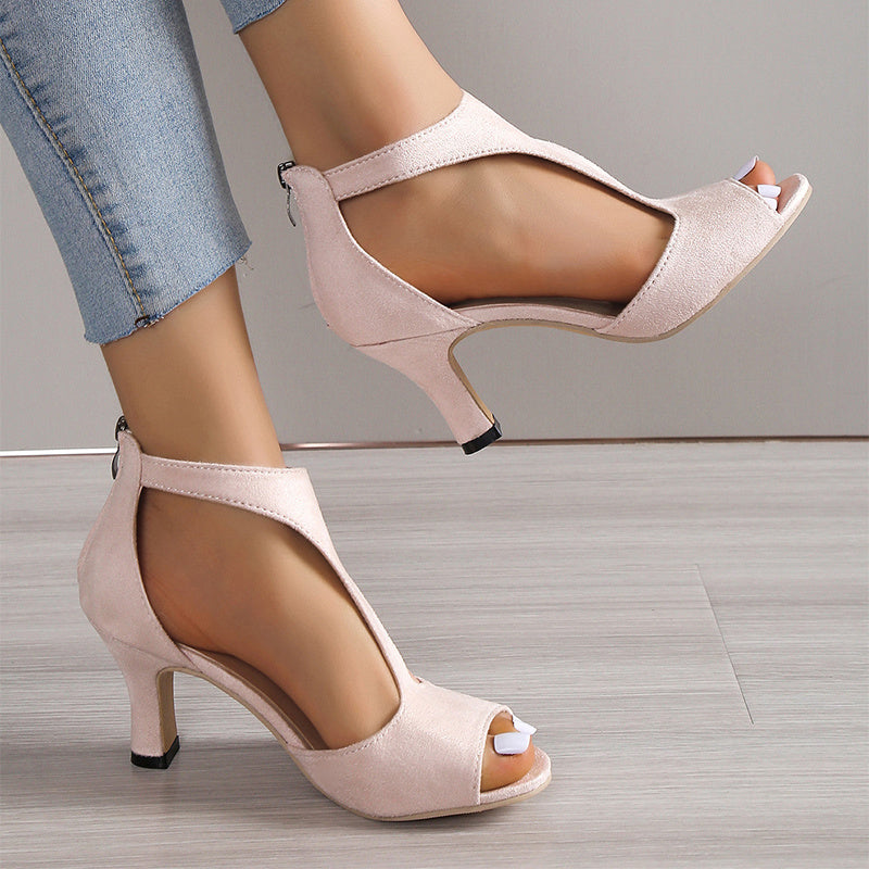 High Heel Peep Toe Sandals