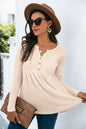Waffle Loose Long Sleeve Top