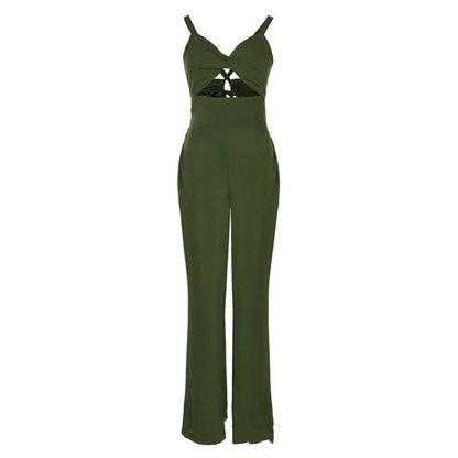Suspender Slim Fitting Jumpsuit