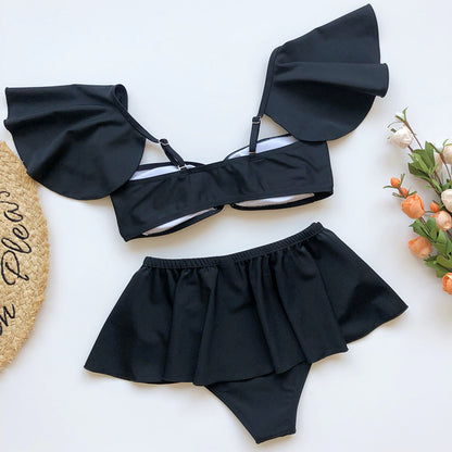 Three-piece Flounced Swimsuit