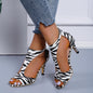 High Heel Peep Toe Sandals