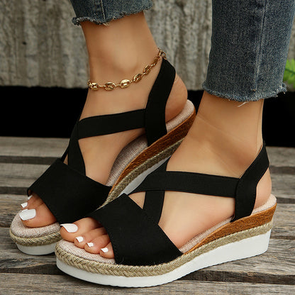 Cross-strap Platform Gladiator Sandal