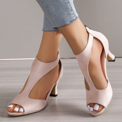 High Heel Peep Toe Sandals