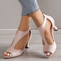 High Heel Peep Toe Sandals