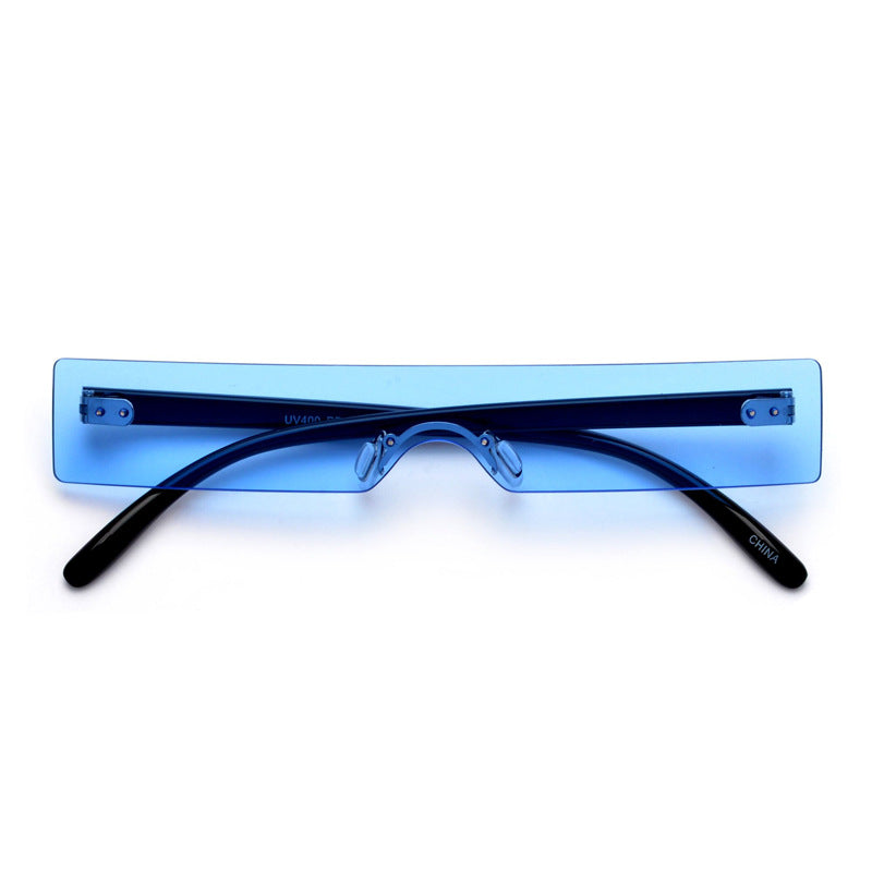 One-piece Square Rimless Sunglasses