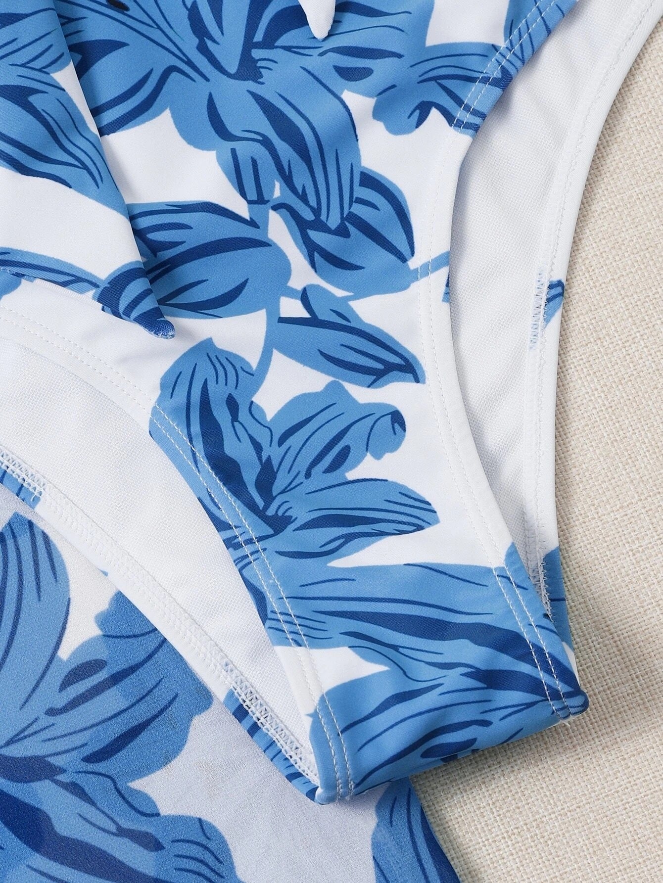 Swimsuit Split Print High Waist