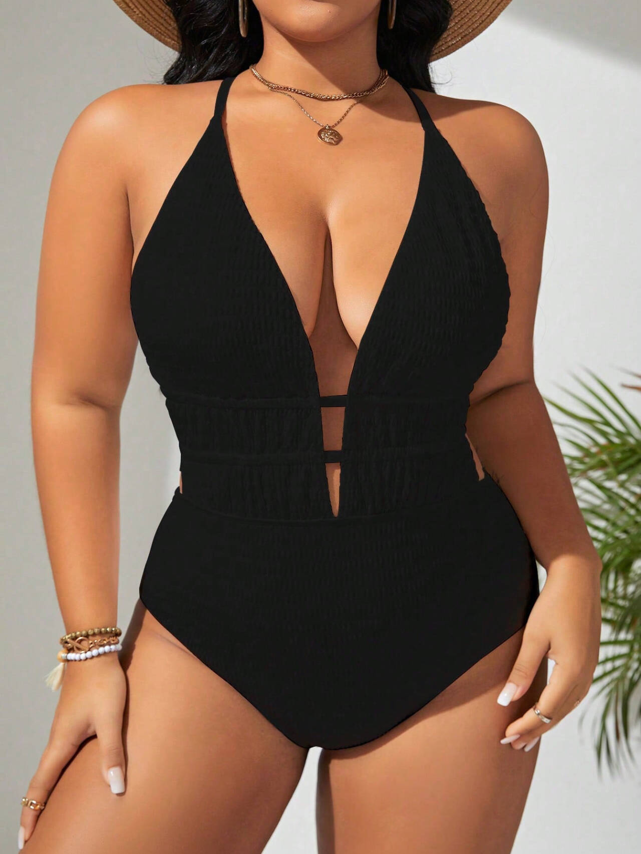 Belly-covering One-piece Swimsuit
