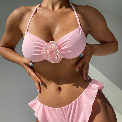 Fashion Three-dimensional Flower Bikini