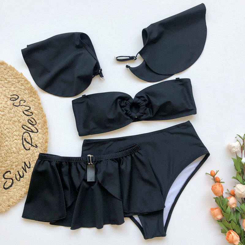 Three-piece Flounced Swimsuit