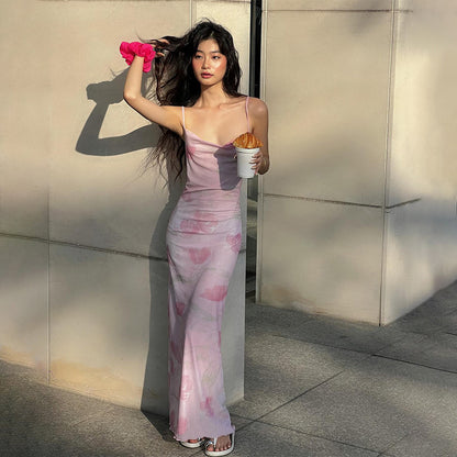 Fit Slimming Spaghetti Straps Dress