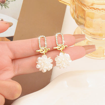 High-grade Floral Ball Earrings